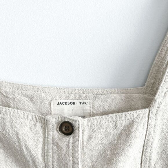 Jackson Rowe Womens Dress Button Front Sleeveless White Large - Picture 8 of 9